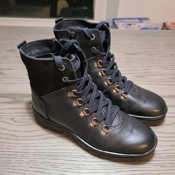 Eric Michael Kai black combat boots - Picture 1 of 6